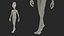 extraterrestrial alien walking pose 3D model