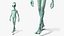 extraterrestrial alien walking pose 3D model