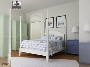 3d model bedroom 15 set bed