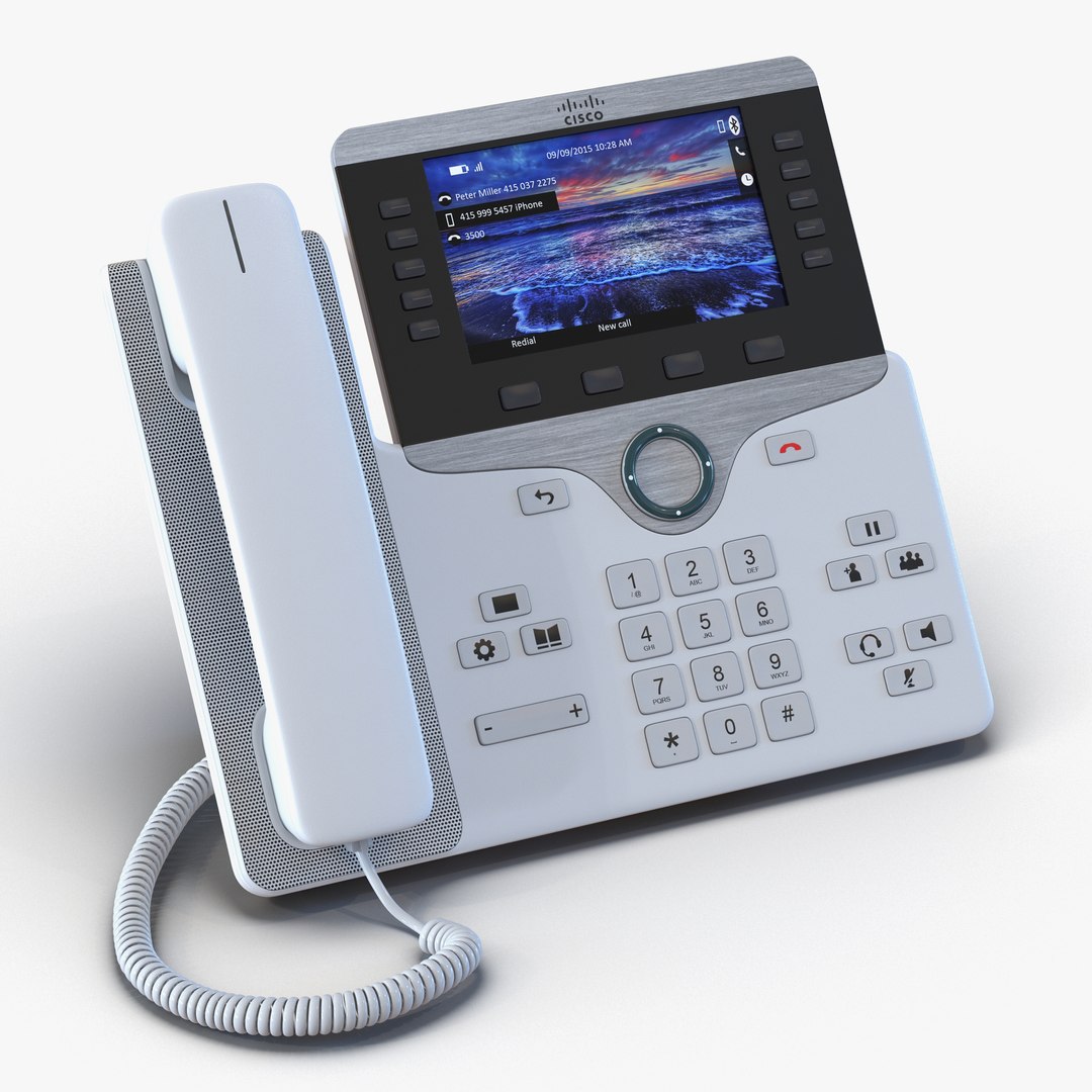 Cisco IP Phone 8861 White 3D model preview