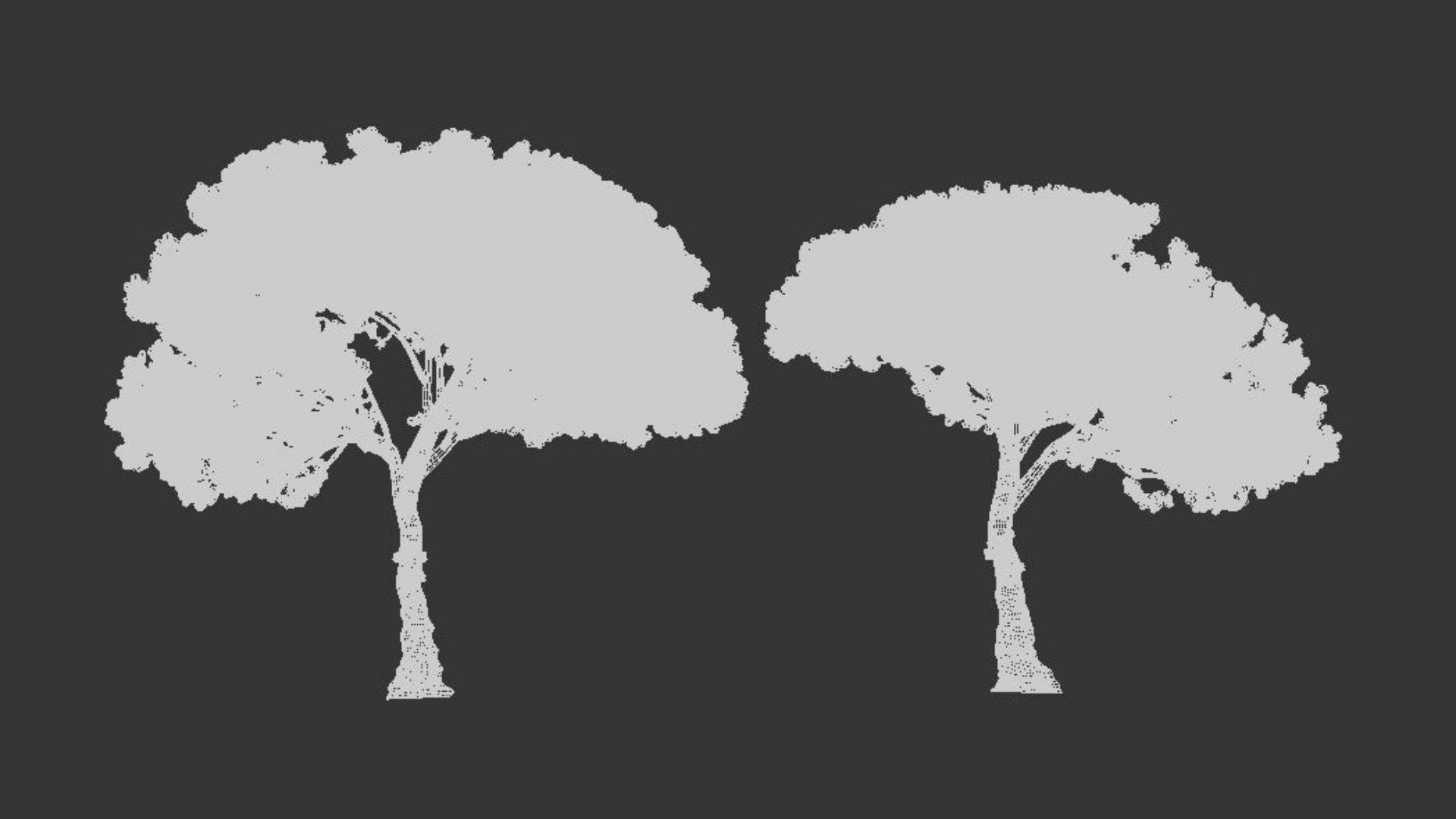 3D model Two Italian Pine Trees - TurboSquid 2129114