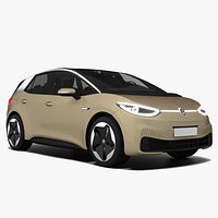 Volkswagen ID3 3D Model Electric Hatchback Vehicle