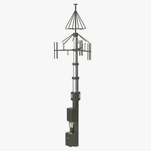 Telescopic Antenna Mast Rigged