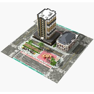 city block - 3D model