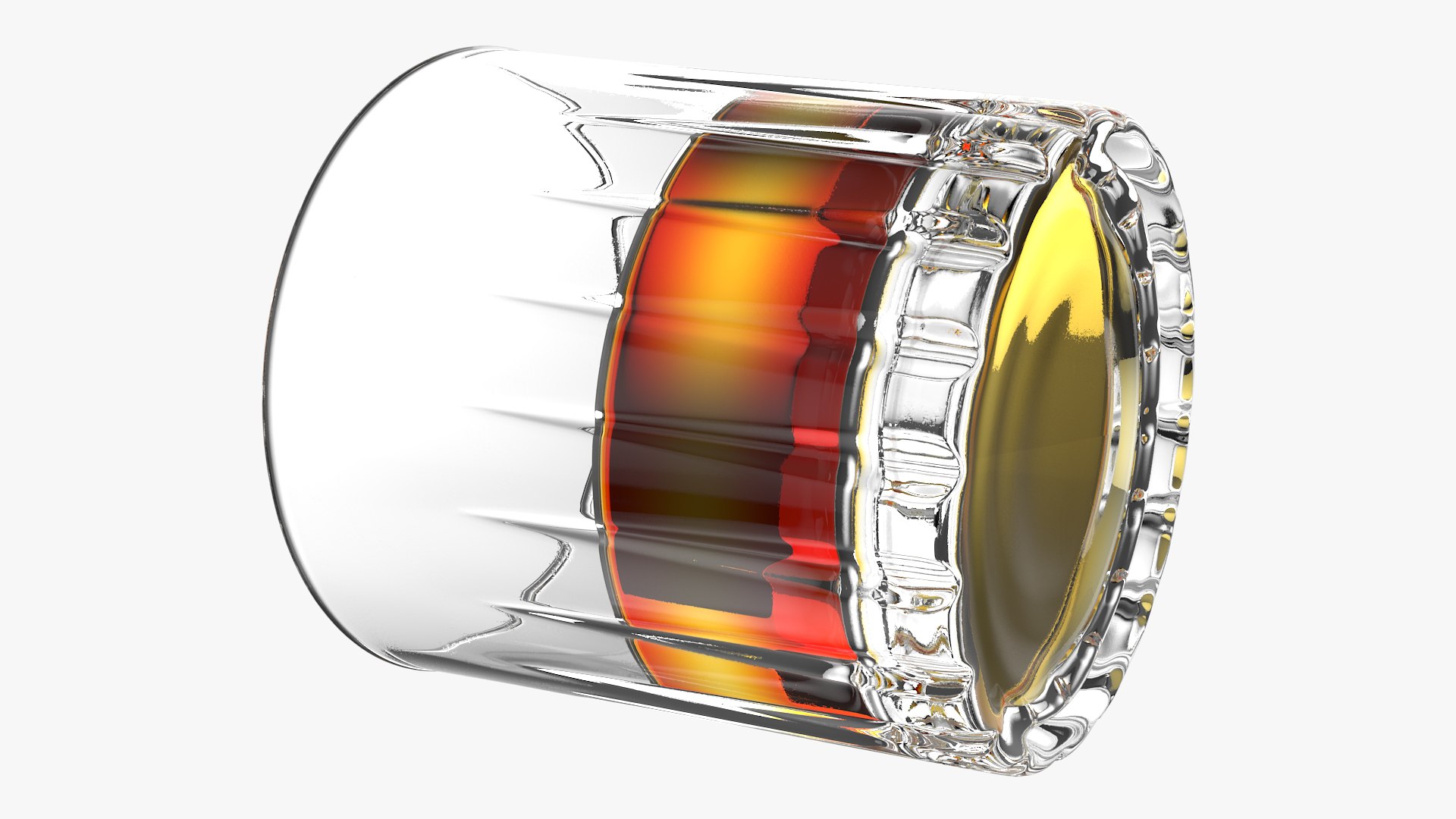 3D European Crystal Rocks Glass With Whiskey - TurboSquid 2051620