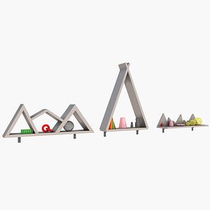 3D model furniture shelf decoration