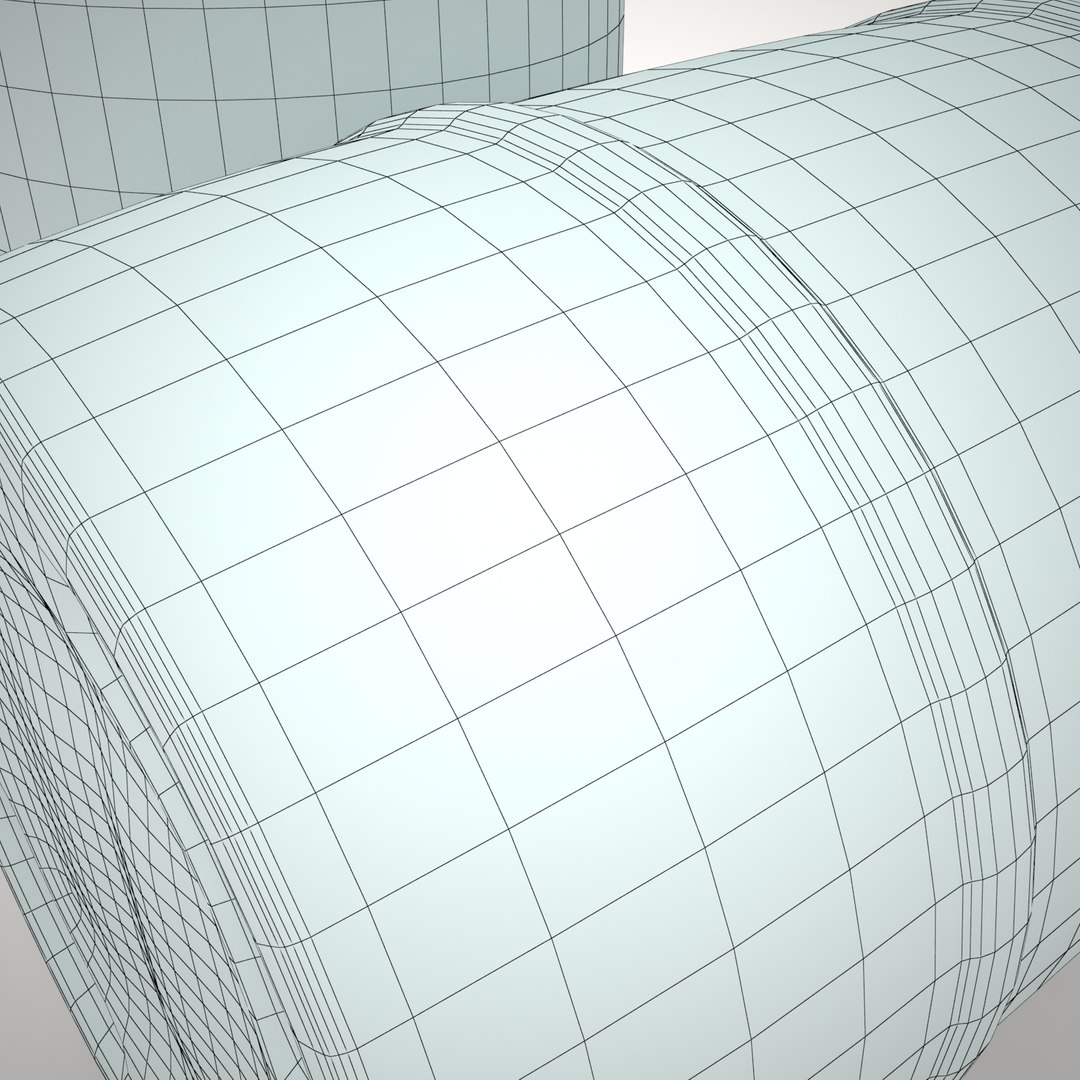 3ds max used blue plastic barrel