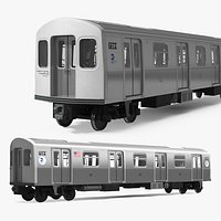 NYC Subway Passenger Car R160 with MTA Logo Silver