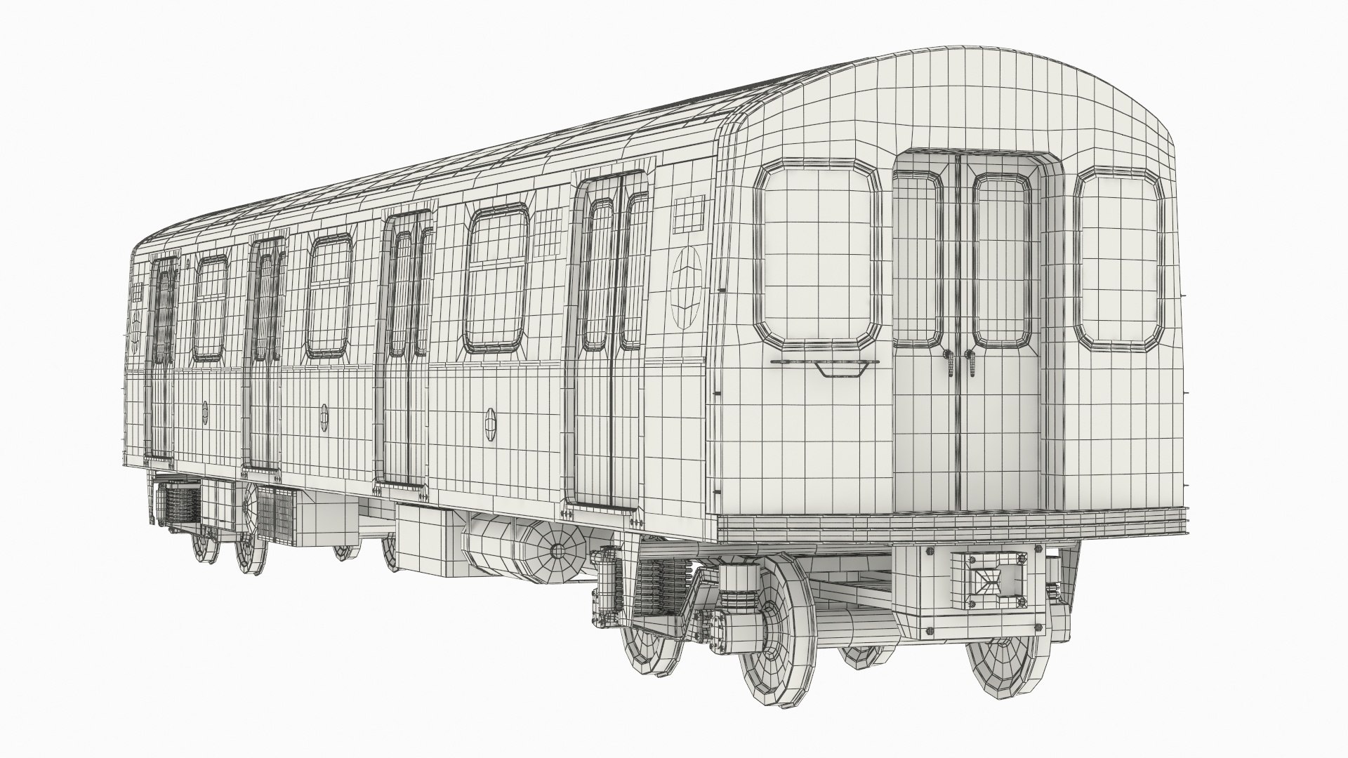 NYC Subway Passenger Car R160 With MTA Logo Silver 3D Model ...