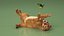 Playful Puma Cub with Butterfly Fur 3D model