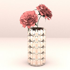roses vase 3D model