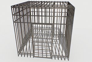 3D model basement jail storage