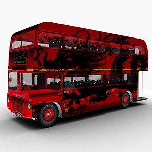 British bus graffiti 3D model