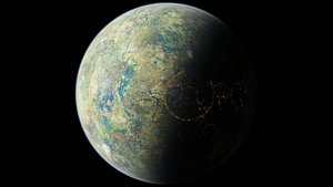 8K Fictional  Megacity Planet 2 3D model