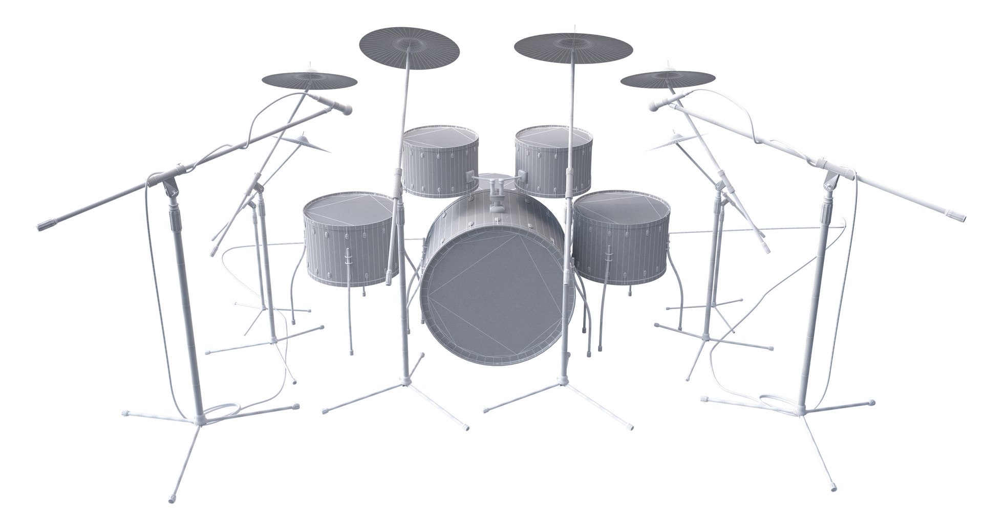 Drums drumset music 3D model - TurboSquid 1255624