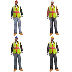 3d pack rigged worker s