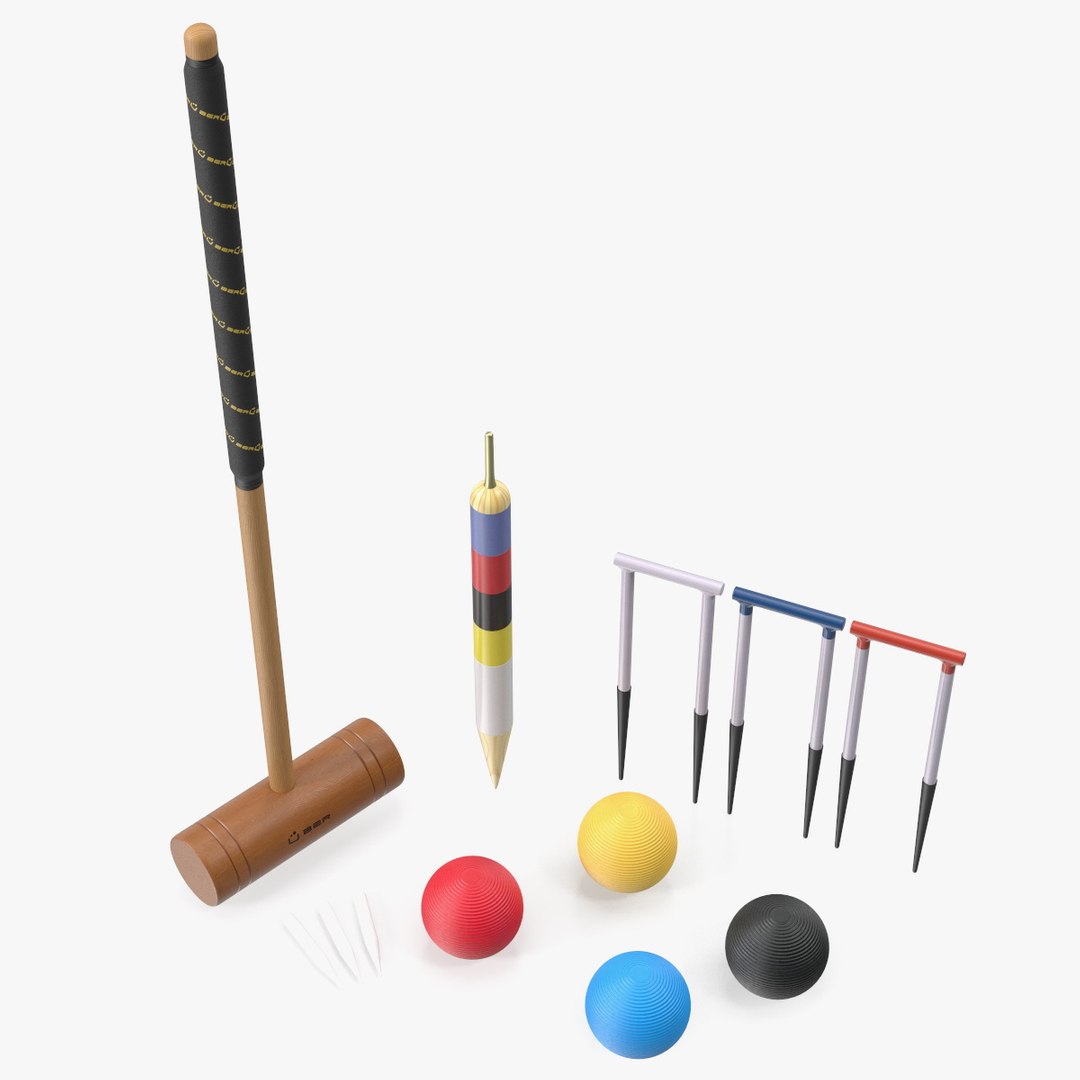 Croquet Set 3D model preview