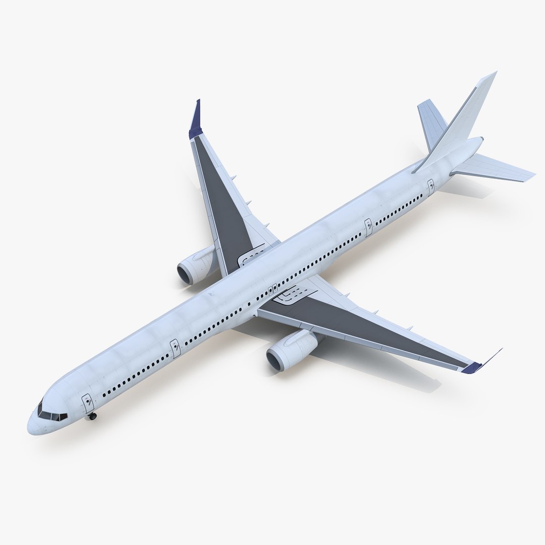 Boeing 757-300 Generic with Cabin 3D Model 3D model preview