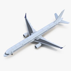 Boeing 757-300 Generic with Cabin 3D Model