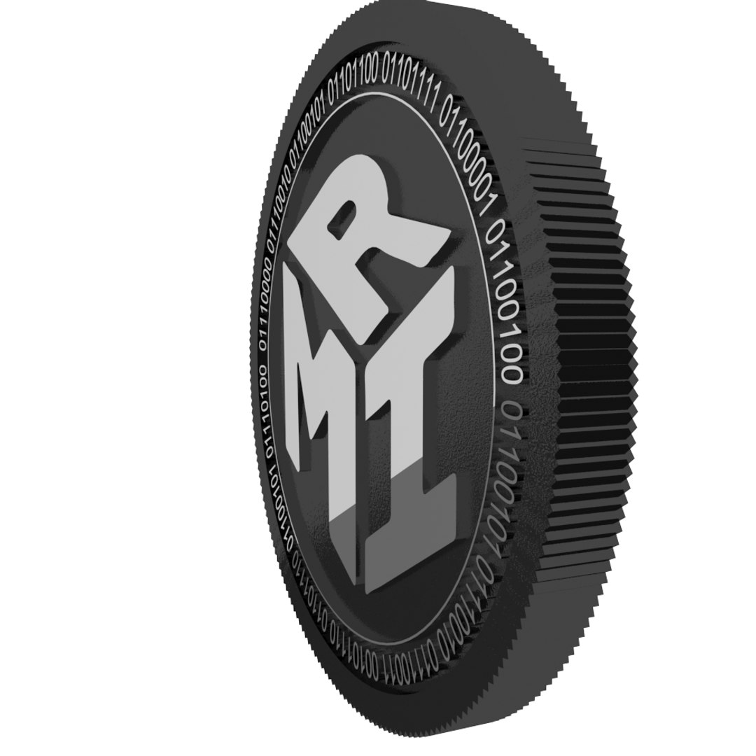 Mir coin black 3D - TurboSquid 1498933