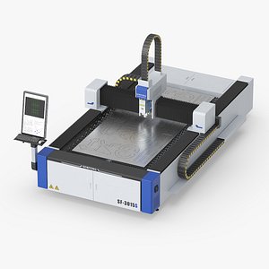 Senfeng SF-3015S Laser Cutting Machine with Steel Workpiece Rigged
