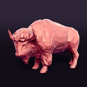 3D Bison Statue
