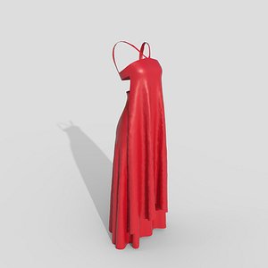 3D Red Dress