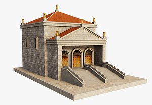 3D Roman Building Temple