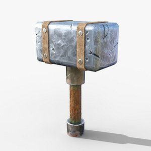 stone hand hammer 3D