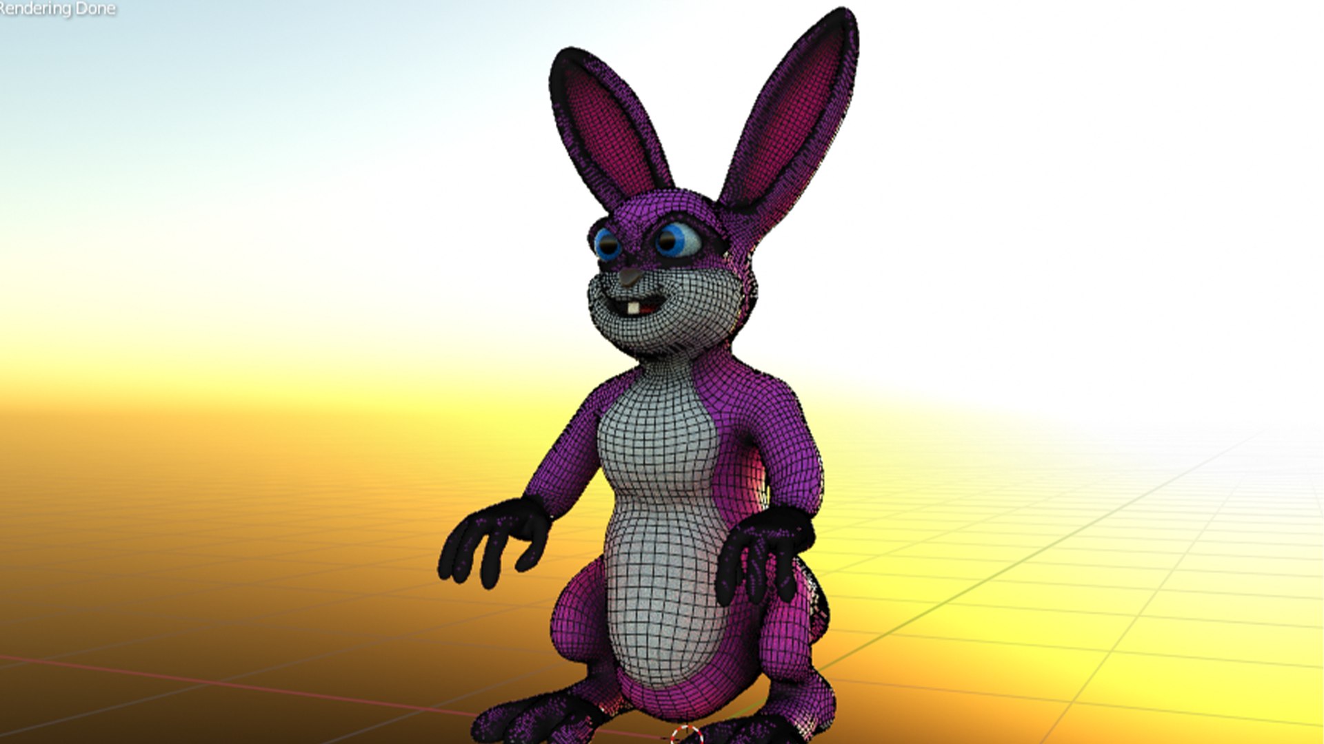 3D Model Rabbit Purple 3D - TurboSquid 2220245