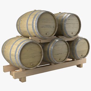 barrels wood module wine 3ds