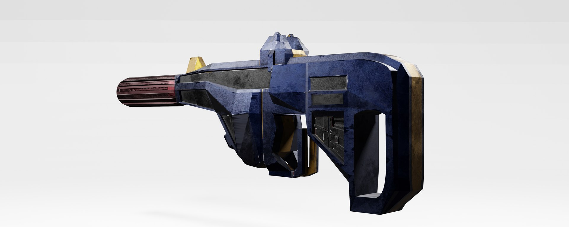 3D Cyberpunk Handgun TurboSquid 1955075