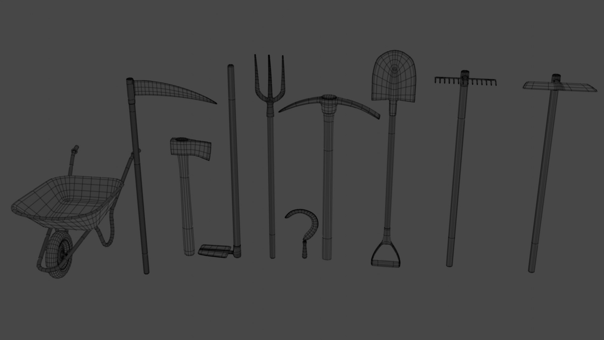 3D Garden Tools Collection 4K Texture - TurboSquid 2313551