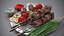 gegrilltes Fleisch Schaschlik