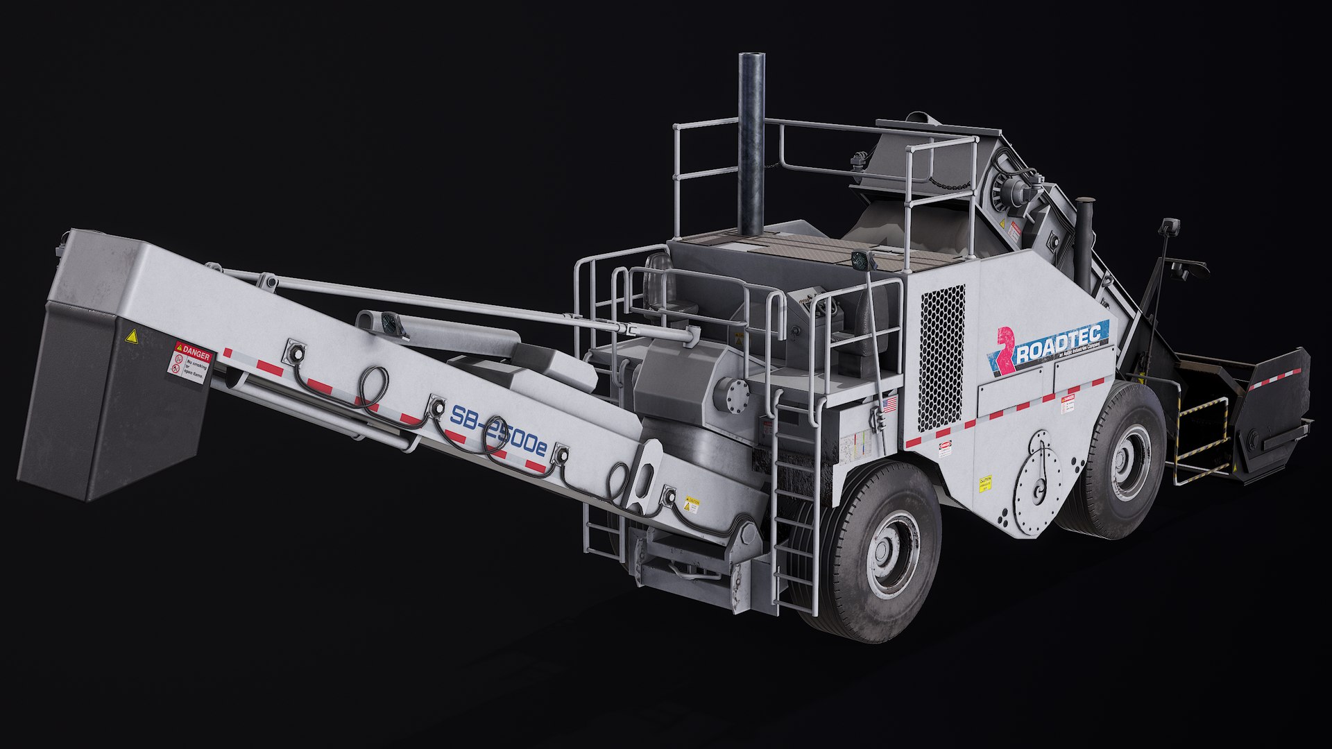 3D Asphalt Milling Machine Roadtec SB2500E Series PBR model