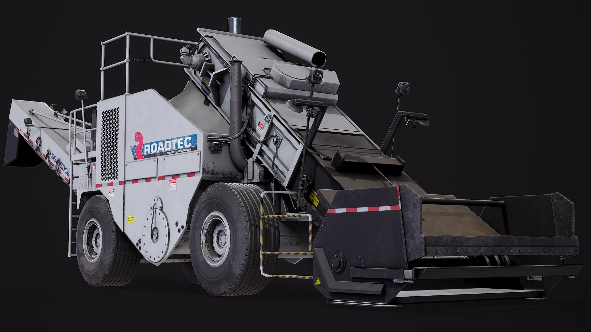 3D Asphalt Milling Machine Roadtec SB2500E Series PBR model