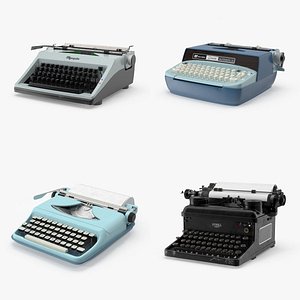 vintage typewriter 3d max