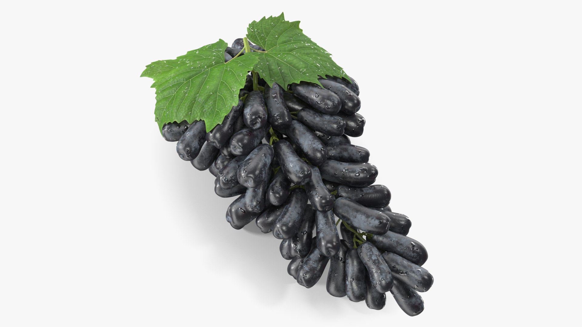 Wet Grape Lady Finger Sweet Sapphire Lying 3D model preview