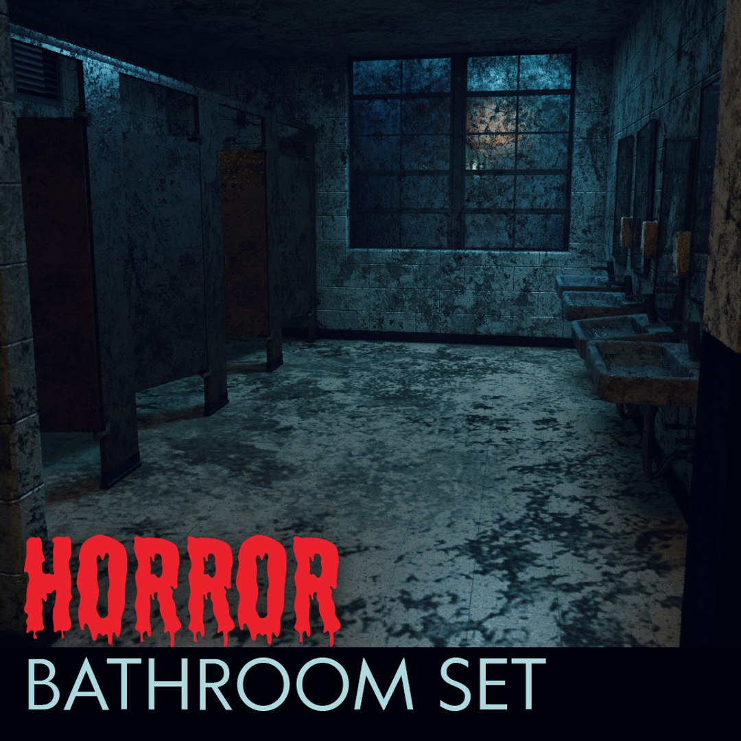 School Bathroom Interior Horror 3D Model - TurboSquid 1467342