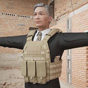 Senior Executive in Tactical Vest