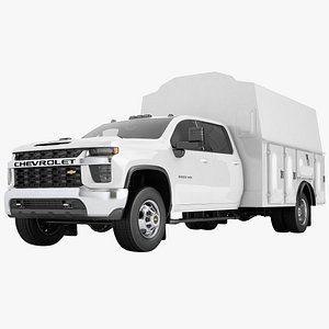 Chevrolet Silverado 3500 HD 2021 Service Truck 01 3D model