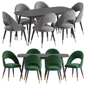 Rossini Chair and Clover Table 3D