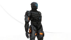 Sentinel Drone Unit Animated Sci-Fi Robot Low-poly 3D model