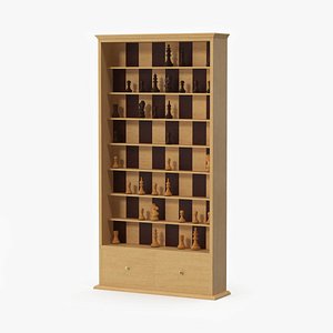 Light Wood Vertical Chess Board 3D model