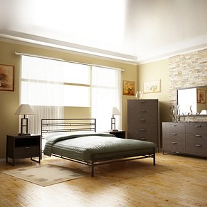 ashley sonya bedroom set 3d model