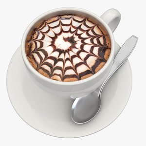 3d model hot chocolate milk 4