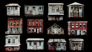 Old building collection V2 3D model