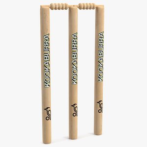3D Kookaburra Cricket Stumps Set