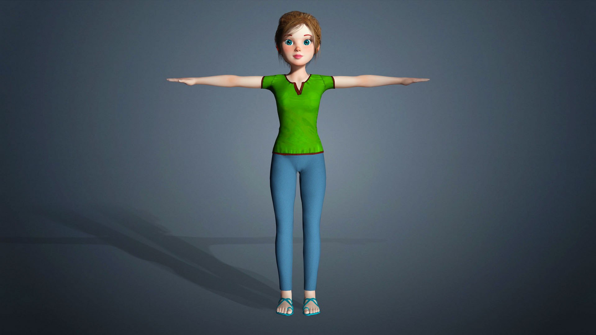 3D Cartoon Woman Rigged Character Model - TurboSquid 1853757