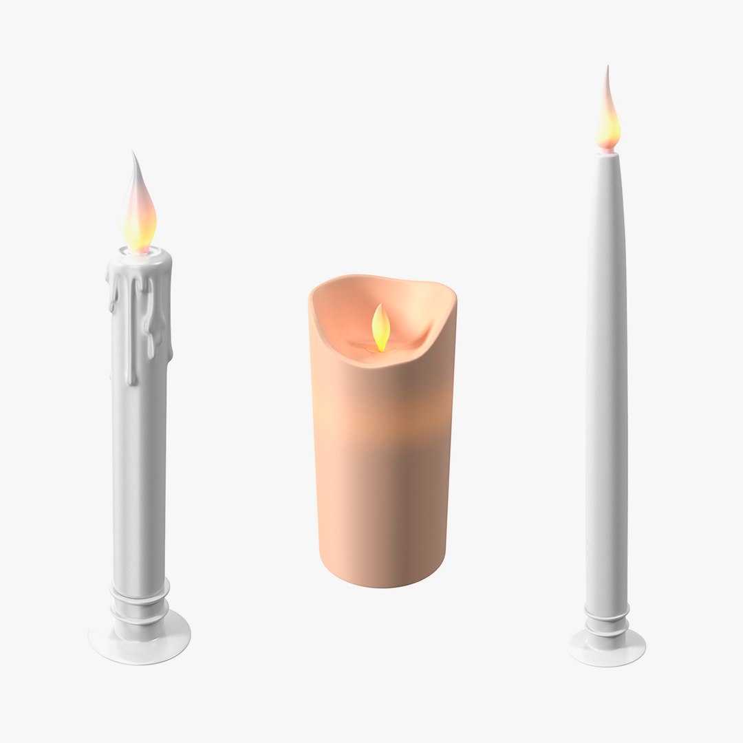 Electric Candles Collection 3D model preview